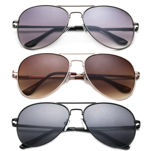 Newbee Fashion Classik Classic Pilot Style Sunglasses with Gradient Lenses 